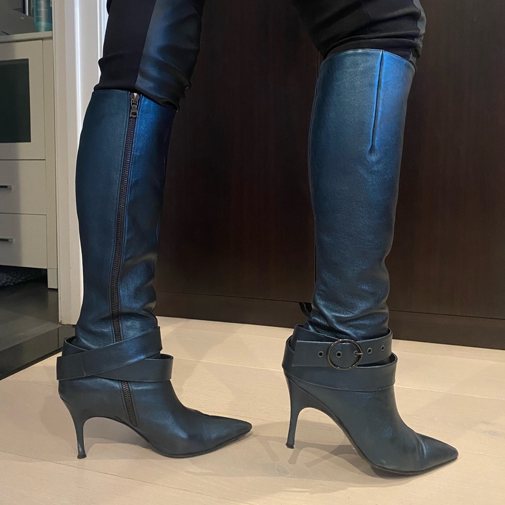 Bruno Frisoni Metallic Blue Boots